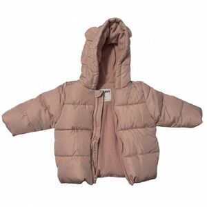 Old Navy Baby Girls Size 3-6 Months Puffer Jacket in Pink Like New